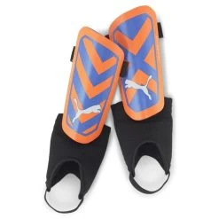 Puma ULTRA Light Ankle Fußball Schienbeinschoner Unisex Orange Blau Glimmer