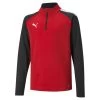 Puma TeamLIGA 1/4 Zip Top Kinder Rot Schwarz