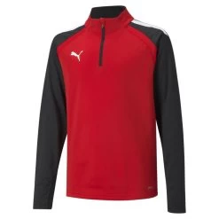 Puma TeamLIGA 1/4 Zip Top Kinder Rot Schwarz