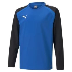 Puma TeamLIGA Training Sweatshirt Kinder Blau Schwarz