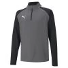 Puma TeamLIGA 1/4 Zip Top Kinder Grau Schwarz