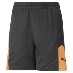 Puma IndividualFINAL Fußball-Shorts Kinder Schwarz Orange