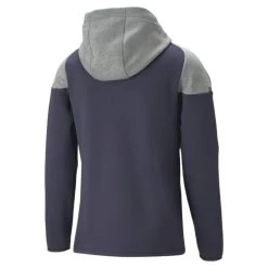 Puma TeamCUP Casuals Kapuzenjacke Herren Navy Grau -Sportbekleidung Geschäft 65798706 R