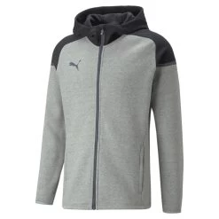 Puma TeamCUP Casuals Kapuzenjacke Herren Grau Schwarz