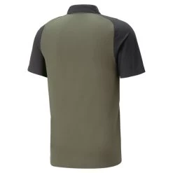 Puma TeamCUP Casuals Polo-Shirt Herren Olive Schwarz -Sportbekleidung Geschäft 65799135 R