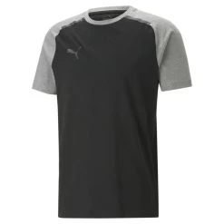 Puma TeamCUP Casuals T-Shirt Herren Schwarz Grau