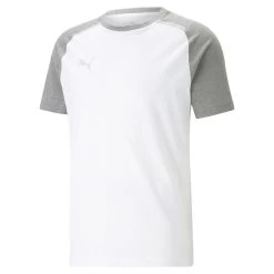 Puma TeamCUP Casuals T-Shirt Herren Weiß Grau