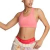 Nike Swoosh Sport-BH Damen Coral Weiß -Sportbekleidung Geschäft BV3636 612 F