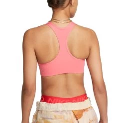 Nike Swoosh Sport-BH Damen Coral Weiß -Sportbekleidung Geschäft BV3636 612 R