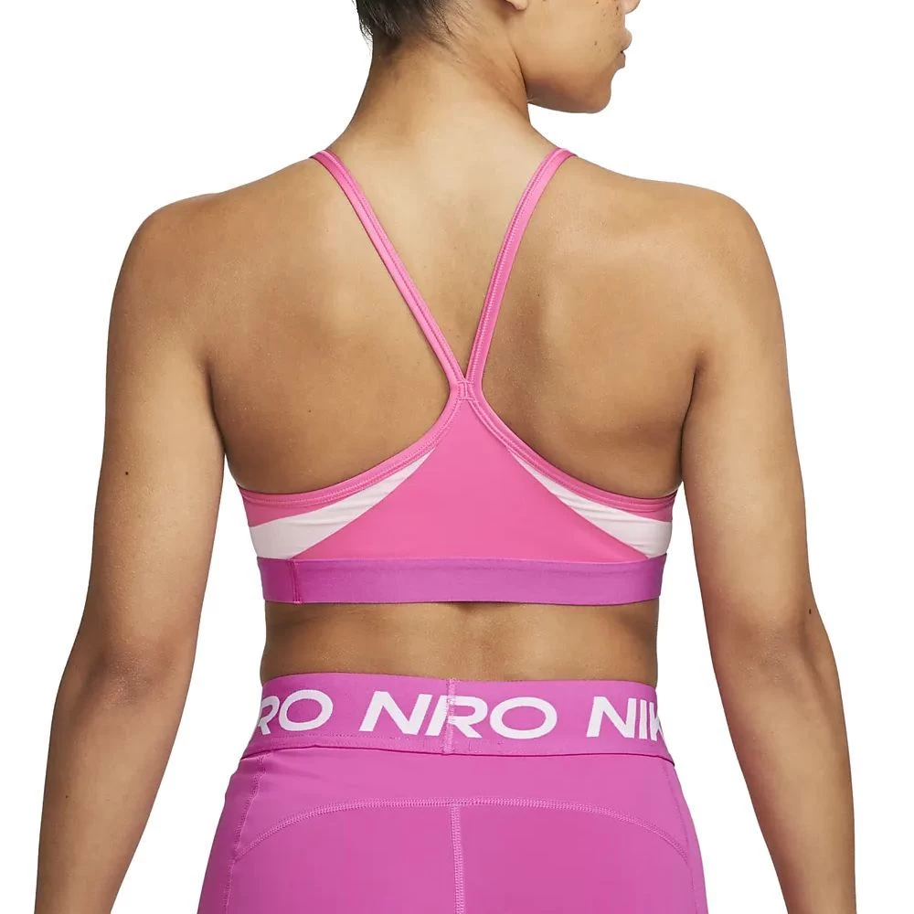 Nike Indy Gepolsterter Sport-BH Damen Pink Weiß 4 Nike Indy Gepolsterter Sport-BH Damen Pink Weiß – Bild 2