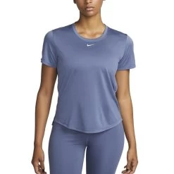 Nike Dri-FIT One Kurzarm-Oberteil Damen Diffused Blau Weiß