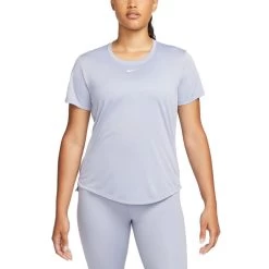 Nike Dri-FIT One Kurzarm-Oberteil Damen Indigo Haze Weiß