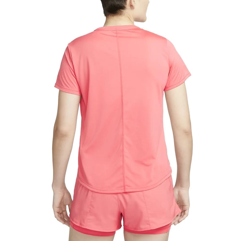 Nike Dri-FIT One Kurzarm-Oberteil Damen Sea Coral Weiß 4 Nike Dri-FIT One Kurzarm-Oberteil Damen Sea Coral Weiß – Bild 2