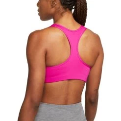 Nike Dri-FIT Swoosh Sport-BH Damen Pink Weiß -Sportbekleidung Geschäft DM0579 621 RdijGtKObdkviD