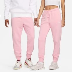 Nike Sportswear Club Fleece Jogginghose Damen Soft Pink Weiß