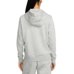 Nike Sportswear Club Fleece Hoodie Damen Grau Weiß -Sportbekleidung Geschäft DQ5471 063 2