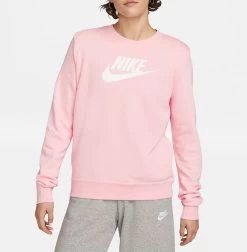 Nike Sportswear Club Fleece Damen-Sweatshirt Soft Pink Weiß