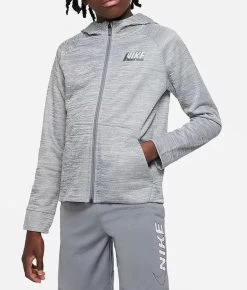 Nike Therma-FIT Kapuzenjacke Kinder Carbon Heather