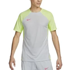 Nike Dri-FIT Strike Kurzarm-Fußballoberteil Herren Hellgrau Volt