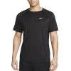 Nike Ready Dri-FIT Kurzarm-Fitness-Oberteil Herren Schwarz Weiß