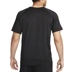 Nike Ready Dri-FIT Kurzarm-Fitness-Oberteil Herren Schwarz Weiß 5 Nike Ready Dri-FIT Kurzarm-Fitness-Oberteil Herren Schwarz Weiß -Sportbekleidung Geschäft DV9815 010 R
