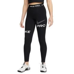 Nike Pro Trainings-Leggings Damen Schwarz Weiß