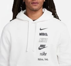 Nike Club Fleece Herren-Hoodie Phantom -Sportbekleidung Geschäft DX0783 030 D1