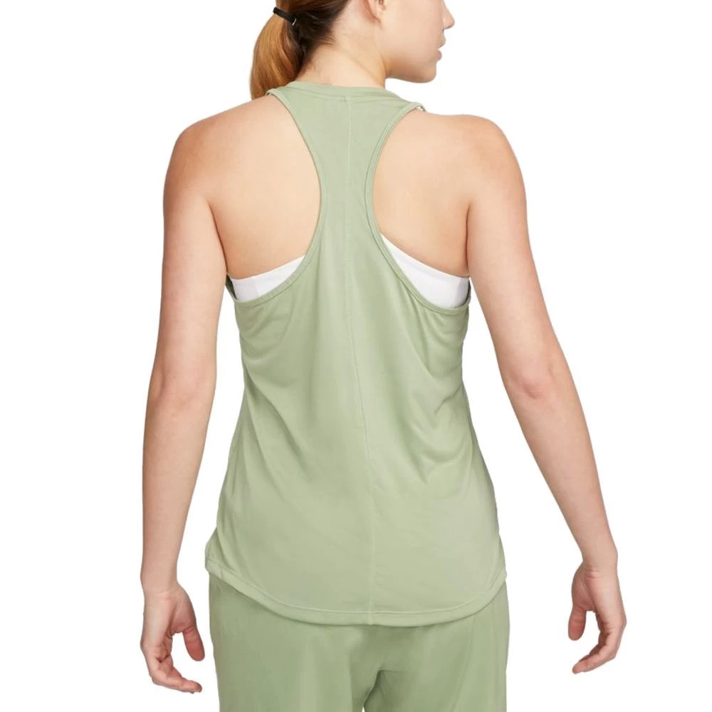 Nike Dri-FIT One Swoosh Tanktop Damen Oli Grün Gold 4 Nike Dri-FIT One Swoosh Tanktop Damen Oli Grün Gold – Bild 2