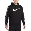 Nike Sportswear Repeat Fleece-Hoodie Herren Schwarz Weiß