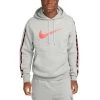 Nike Sportswear Repeat Fleece-Hoodie Herren Grau Schwarz Crimson 1 Nike Sportswear Repeat Fleece-Hoodie Herren Grau Schwarz Crimson -Sportbekleidung Geschäft DX2028 064 F