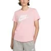 Nike Sportswear Essentials T-Shirt Mit Logo Damen Pink Weiß -Sportbekleidung Geschäft DX7906 690 F