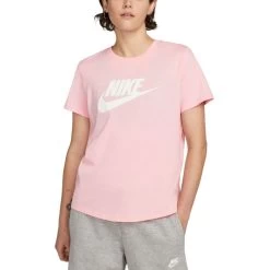 Nike Sportswear Essentials T-Shirt Mit Logo Damen Pink Weiß