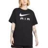 Nike Sportswear Air T-Shirt Damen Schwarz Weiß -Sportbekleidung Geschäft DX7918 010 F
