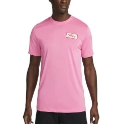 Nike Dri-FIT Fitness T-Shirt Herren Pink Schwarz