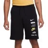 Nike Club Fleece Shorts Herren Schwarz Weiß