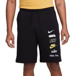 Nike Club Fleece Shorts Herren Schwarz Weiß