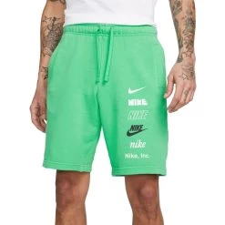 Nike Club Fleece Shorts Herren Grün Weiß