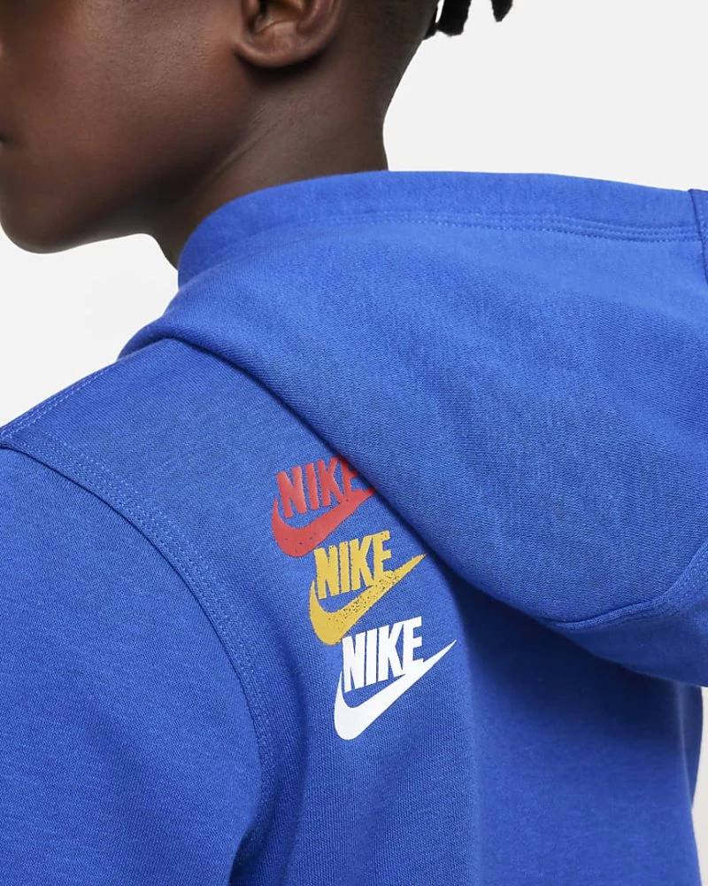 Nike Sportswear Standard Issue Fleece-Hoodie Kinder Blau 5 Nike Sportswear Standard Issue Fleece-Hoodie Kinder Blau – Bild 3