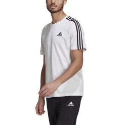 Adidas Essentials 3-Streifen T-Shirt Herren Weiß -Sportbekleidung Geschäft GL3733 ADIDAS DhFjVhsY5MghYe