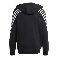 Adidas Future Icons 3-Streifen Kapuzenjacke Kinder Schwarz Weiß -Sportbekleidung Geschäft H44343 RIP445BOPR3QjP