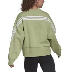Adidas Sportswear Future Icons 3-Streifen Sweatshirt Damen Lime -Sportbekleidung Geschäft HC1639 Sk9JoIXFyLHINk