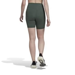 Adidas Training Essentials 3-Streifen High-Waisted Kurze Tights Damen Dunkelgrün Weiß -Sportbekleidung Geschäft HC8949 3
