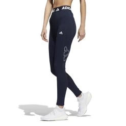 Adidas Techfit Logo Graphic Long Tight Damen Legend Ink -Sportbekleidung Geschäft HD1987 RpANHZyCSQffZT