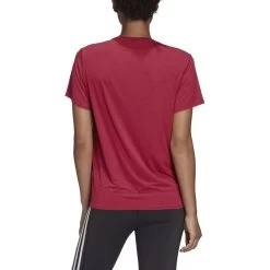 Adidas TRAINICONS 3-Streifen T-Shirt Damen Rot -Sportbekleidung Geschäft HG0223 SN0HB2pNmaw4Os