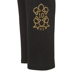 Adidas Mo Salah 3-Streifen Hose Kinder Schwarz Gold -Sportbekleidung Geschäft HG6781 3