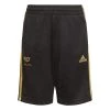 Adidas Mo Salah 3-Streifen Shorts Kinder Schwarz Gold