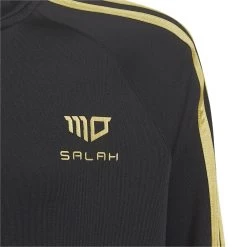 Adidas Mo Salah 3-Streifen Trainingsjacke Kinder Schwarz Gold -Sportbekleidung Geschäft HG6783 3
