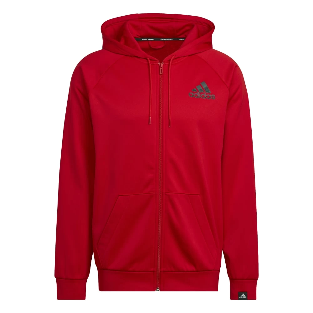 Adidas AEROREADY Game And Go Small Logo Kapuzenjacke Herren Rot 3 Adidas AEROREADY Game And Go Small Logo Kapuzenjacke Herren Rot