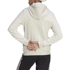 Adidas LOUNGEWEAR Essentials Logo Fleece Hoodie Damen Hellbeige Silber -Sportbekleidung Geschäft HM1910KG 3 uVxf