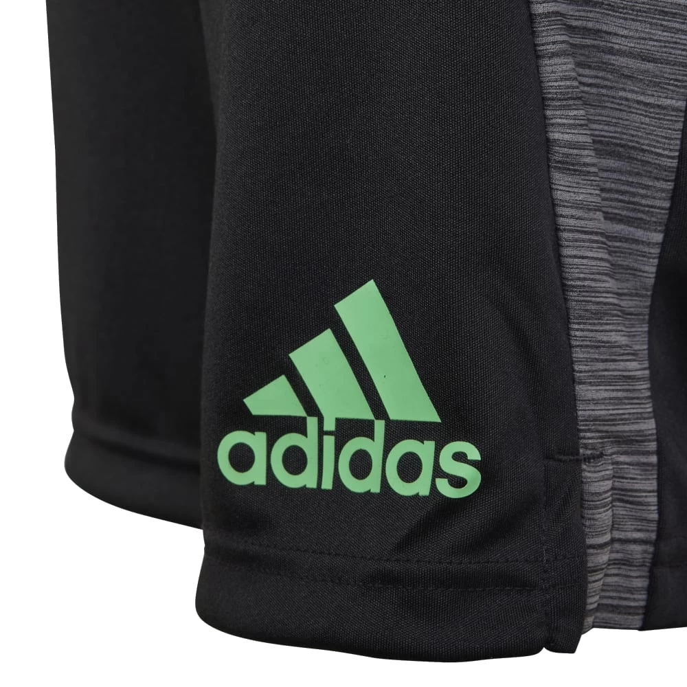 Adidas AEROREADY Heather Shorts Kinder Schwarz Grau 5 Adidas AEROREADY Heather Shorts Kinder Schwarz Grau – Bild 3